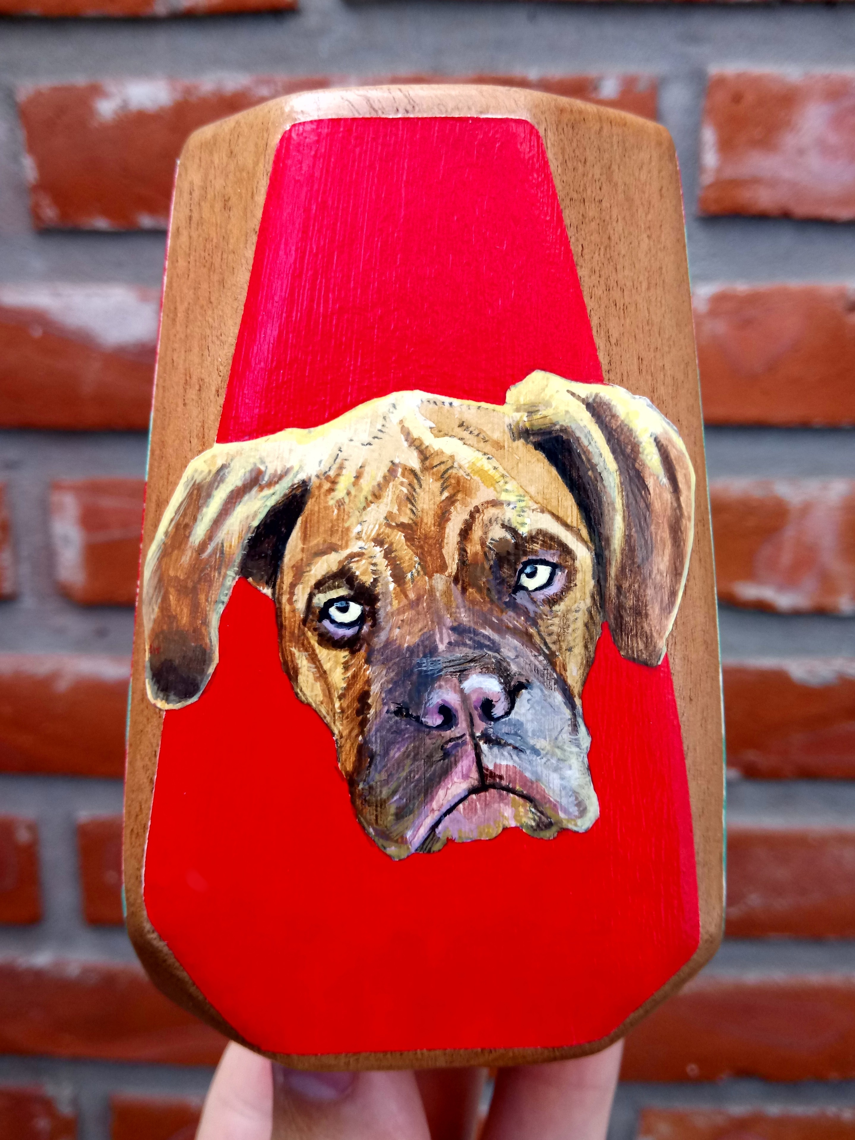 Imagen de Mate Retrato Boxer Rojo