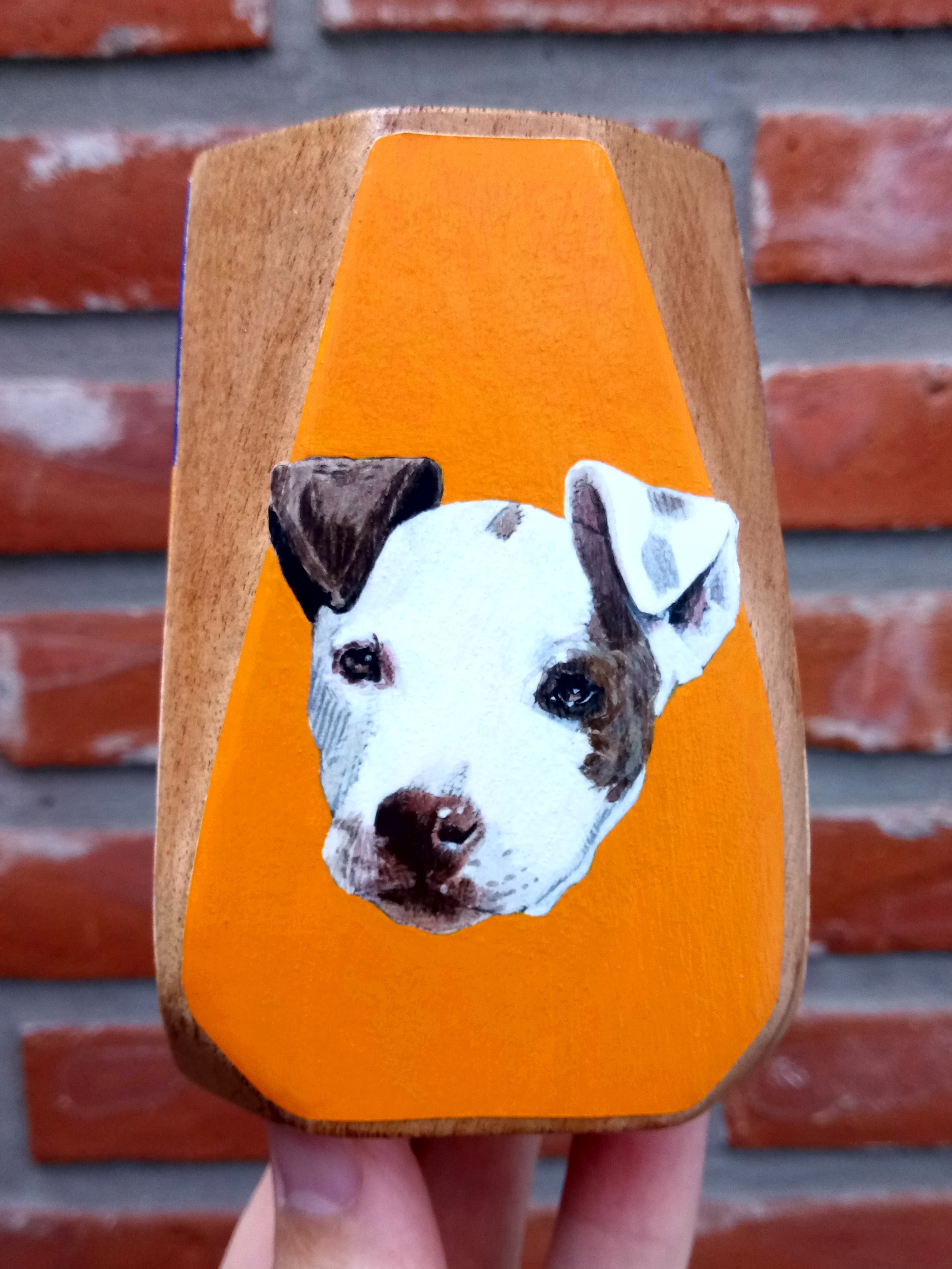 Imagen de Mate Retrato Pitbull Naranja